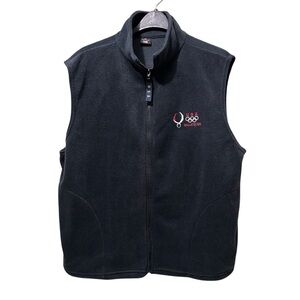 USA Olympic BEIJING 08 Sleeveless Vest Navy Fleece Adult Size XXL Made in USA